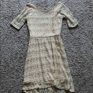 Cream lace dress